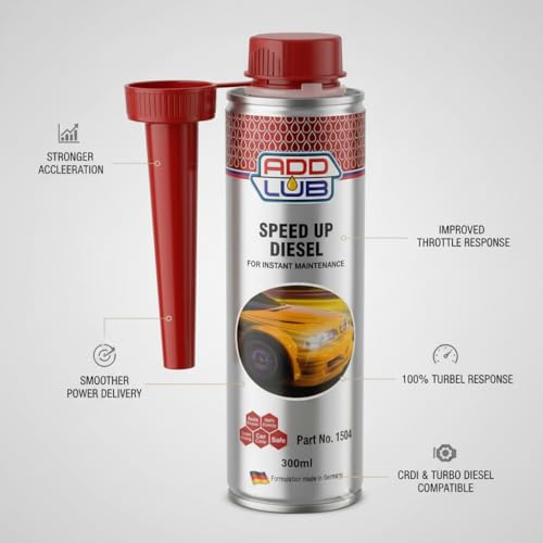 Image of ADDLUB Speed Up Diesel Performance Series, Boosts Throttle Response & Power Delivery, for Turbo & CRDi Diesel Cars, 300ML