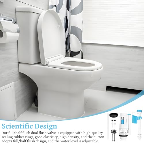 Pièces de rechange WC de qualité bouton double poussoir robuste - 8