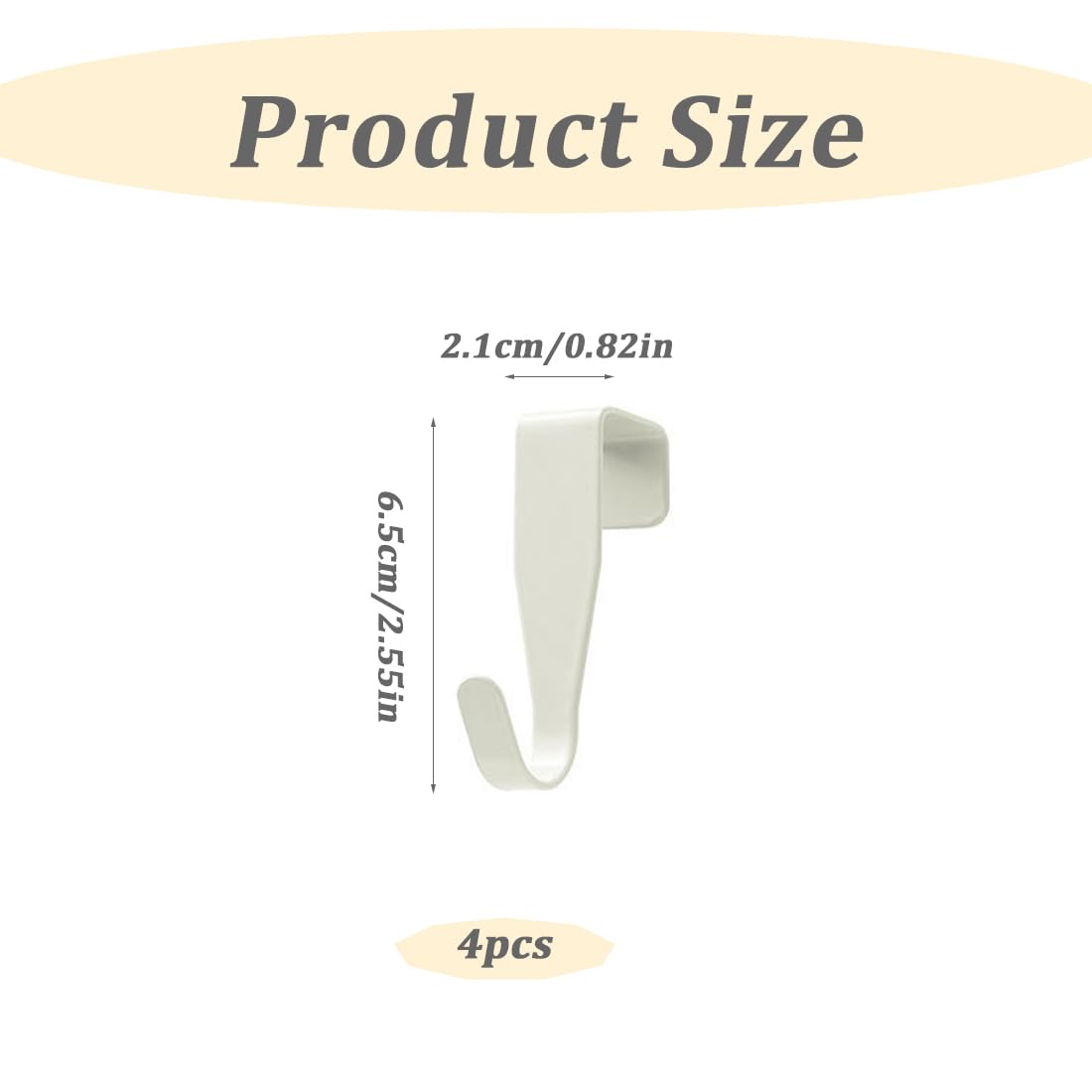 Ganci Per Porta 4PCS - Appendiabiti Senza Foratura, Bianco, Per Porte Standard - Foto 9