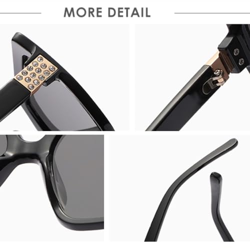 Nuevas Gafas de Sol cuadradas con gradiente de Moda 2025, Gafas de Sol de Lujo a la Moda con decoración de Diamantes, Gafas de Sol con protección UV400