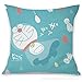 Fundas de cojín Suaves Fundas de Almohada de Pana para sofá Cama Funda de Almohada Decorativa para el hogar con Rayas de maíz 45x45 para sofá-45 * 45 cm, 2 Piezas_Doraemon-05
