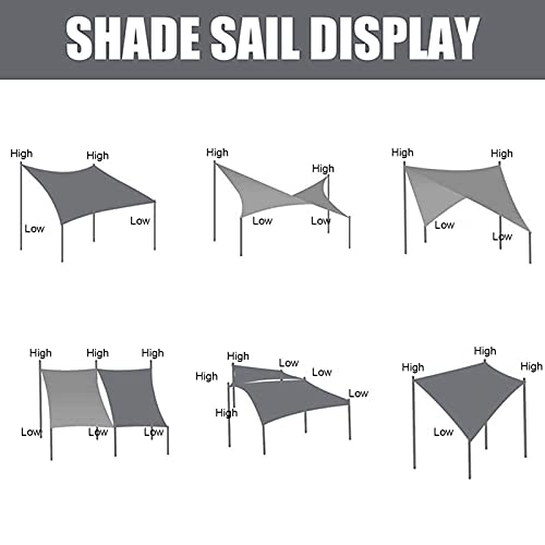 Voile d'ombrage rectangulaire imperméable et anti-UV pour l'été - 5