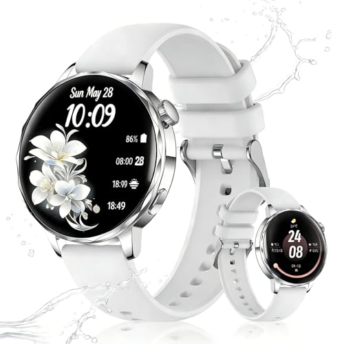 Image of Smart Watch for Women, 1.27 Inch HD Touchscreen, Bluetooth Calling, Heart Rate & Sleep Tracking, 100+ Sports Modes, IP68 Waterproof Fitness Tracker for Android & iPhone