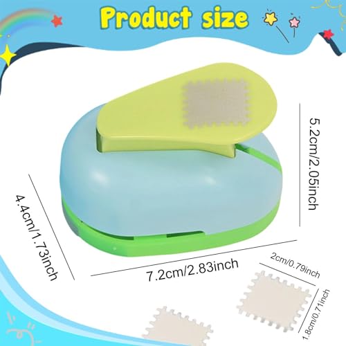 Image of UJEAVETTE Postage Stamp Punch for Office Supplies Scrapbooking Birthday Greeting Cards|Premium Craft Tool - ABS Plastic, zinc Alloy 7.4cmx4.4cmx5.2cm /2.91inchx1.73inchx2.05inch