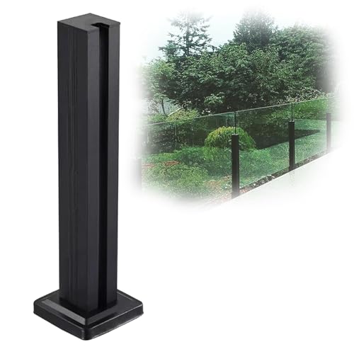 postes para barandillas de vidrio Barandilla De Vidrio Con Postes Y Estantes, Barandilla De Vidrio De Acero Inoxidable Para Paseos Marítimos/puentes Peatonales/balcones(A - Edge,Height 110cm)