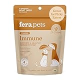 Fera Pets Immune Goat Milk for Dogs & Cats with Colostrum, Organic Turkey Tail Mushroom, & Probiotics - Improves Immune Response - for Picky Eaters - Powder - 60 TSP