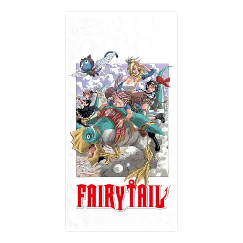 SAKAMI - Fairy Tail – Exploring – Serviette de Plage – 150 x 75 cm – Produit Original et sous Licence
