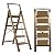 XinSunho 5 Step Ladder, Aluminum 5 Step Stool with Retractable Handrail and Anti-Slip Wide Pedal, Folding Stool Ladders 5 Steps, 330lbs Safety Household Slim Ladder