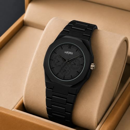 Image of Matrix Arabian | Aura Dial & Polycarbonate Strap Analog Watch for Men & Boys (Black)