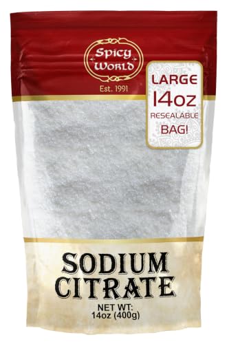 Sodium Citrate Powder 14 Ounce - Food Grade, Non-GMO - Emulsifier for Cheese, Spherification, and Molecular Gastronomy Cooking