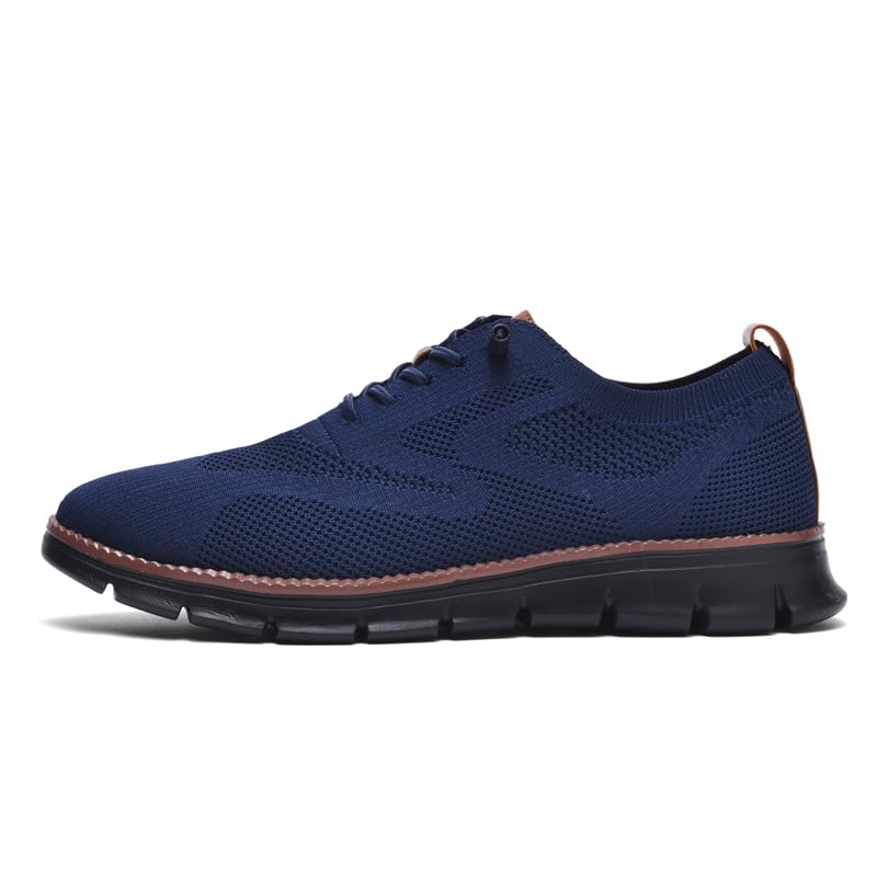 Image of Wearbreeze Men's Business Casual Oxford Sneakers - Lightweight Lace-Up Dress Shoes for Work, Travel & Daily Commute