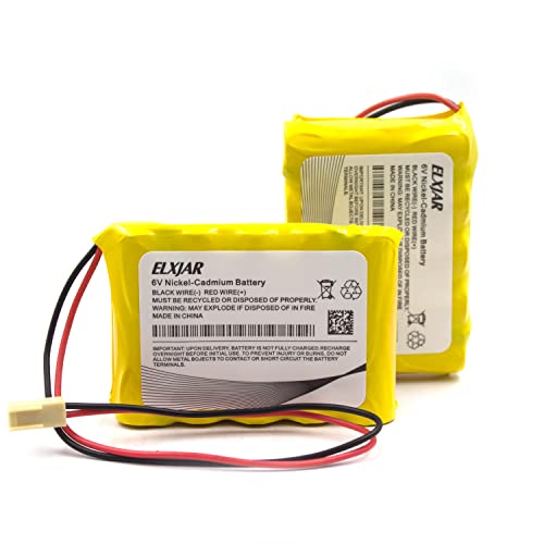 Lunggwey (2-Pack) 6V 800Mah Ni-Cd Battery Pack Replacement For Saft 705105, Emergi-Lite 0018701, 850.0054 850.0035, Osi Osa013Aa Custom-125 Dantona Custom125 #TOP1