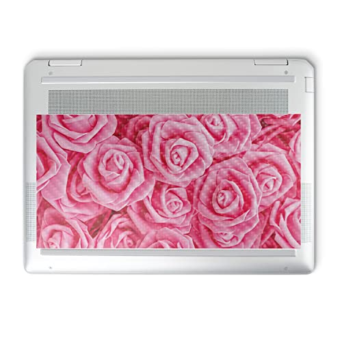 Image of MightySkins Carbon Fiber Skin Compatible with HP Spectre x360 14 inch (2022) Full Wrap Kit - Super Pink Roses | Protective, Durable Textured Carbon Fiber Finish | Easy to Apply | Made in The USA