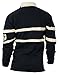 Guinness Traditional Black and Cream Longsleeve Rugby Jersey, Official Merchandise, Black Jersey, Men's Medium