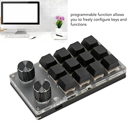 Clavier macro programmable Zunate Bluetooth à 12 touches et 2 boutons pour OSU - 3