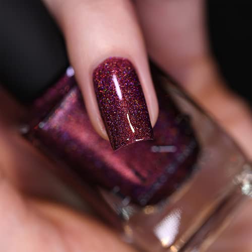 Image of ILNP Broadway - Saturated Wine-Red Ultra Holo Nail Polish