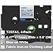 Fimax Compatible Fabric Iron-on Clothing Label Replace for Brother P Touch Fabric Tape TZe-FA3 TZeFA3 Tape 12mm 0.47'' for PT-D210 PT-D400 PT-H100 PT-D200 PT-D600 Labelmakers (Navy Blue on White,4PK)
