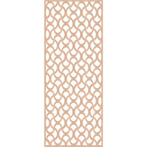 Image of 29 3 /8 inchW x 74 3 /8 inchH x 1 /4 inchT Resort Decorative Fretwork Wood Wall Panels, Alder