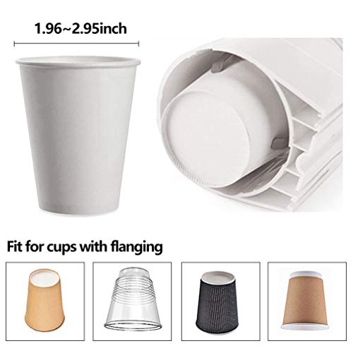 Image of Cup Dispenser, Wall Mount Water Cooler Cup Holder Fits 5oz - 7oz Disposable Paper Plastic Cups for Home Office Hospital Cups Organizer, Adhesive Paste or Screw Install (Black, Medium)