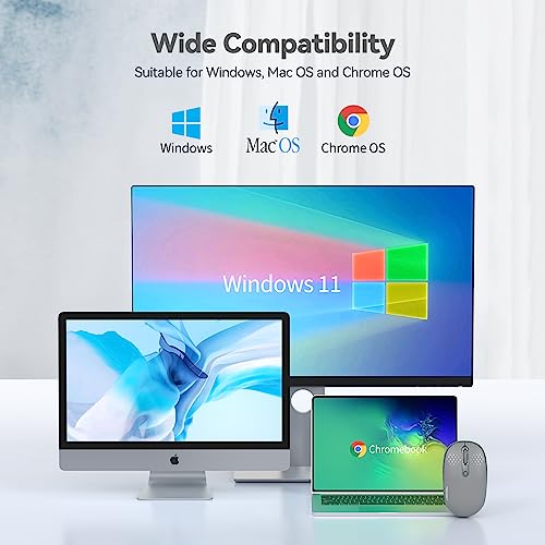 Image of TECKNET Wireless Mouse for Laptop, 2.4GHz USB Mini Cordless Mouse Small Portable Computer Mouse, 1600 DPI,18 Months Battery Life, Compatible with PC, Mac, Laptop, Chromebook