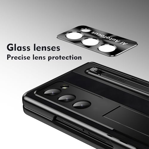 Protection charnière Samsung Fold 6 coque noire anti-rayure avec support - 7