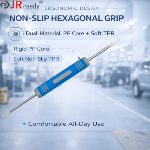 Image of JRready ST5393 14-Pack Deutsch Pin Removal Tool DRK-RT1B (Heat-Treated S2 Steel) for DT, DTM, DTP Connectors - Bulk Pin Extraction Tool Set for Automotive, Heavy Duty Truck & Fleet Maintenance