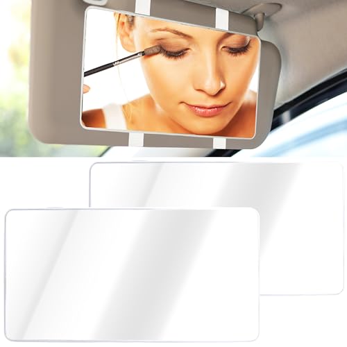 2 PCS Car Sun Visor Makeup Mirrors with Straps