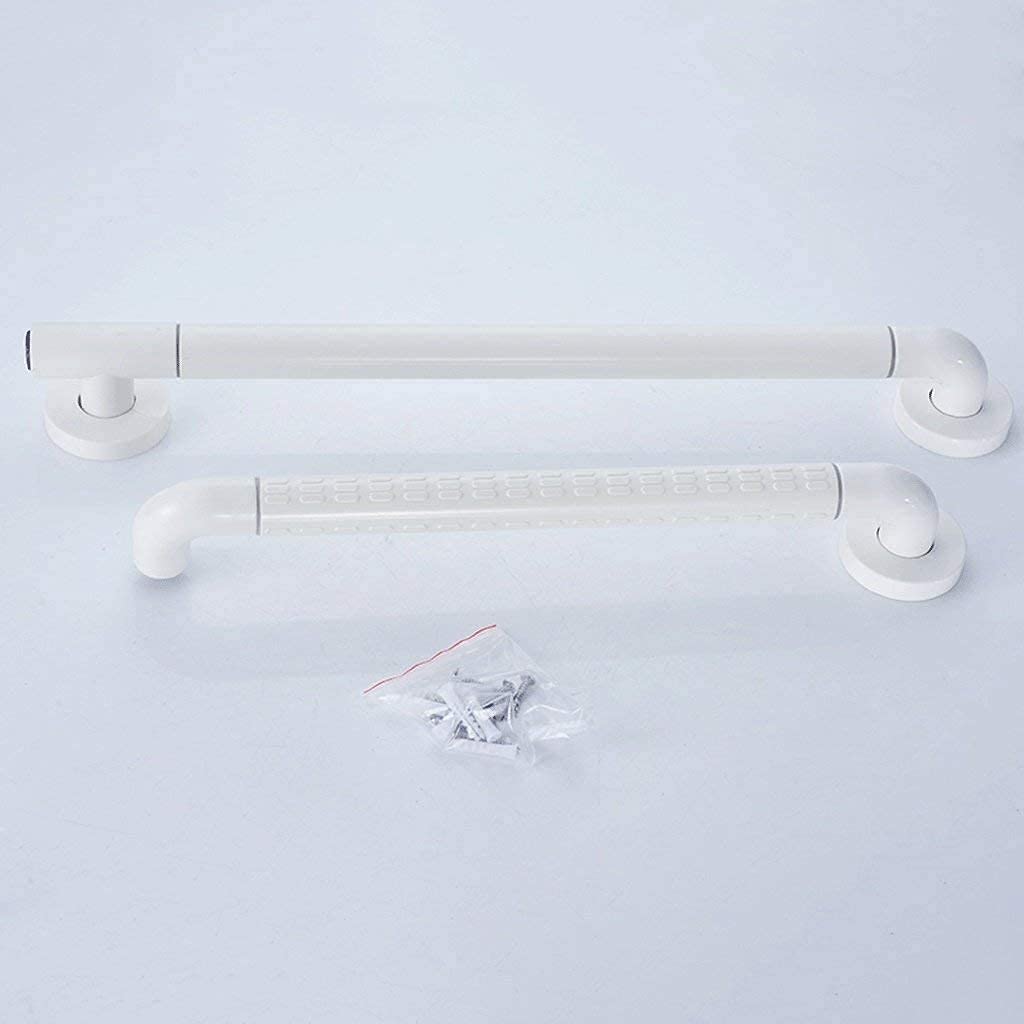 Barra de apoyo de seguridad, barra de apoyo para ducha, barra de apoyo estriada moldeada, pasamanos de baño de acero inoxidable, mango de apoyo antideslizante/blanco/46 * 66 cm (blanco 46 * 66 cm)