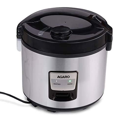 AGARO Regency Electric Rice Cooker, 5L Ceramic Coated Inner Bowl, Cooks up to 1.5Kgs (approx.10 cups) raw rice, 700 W, Easy Grip handle, Automatic Cooking, Keep Warm Function, Multipurpose Cooking
