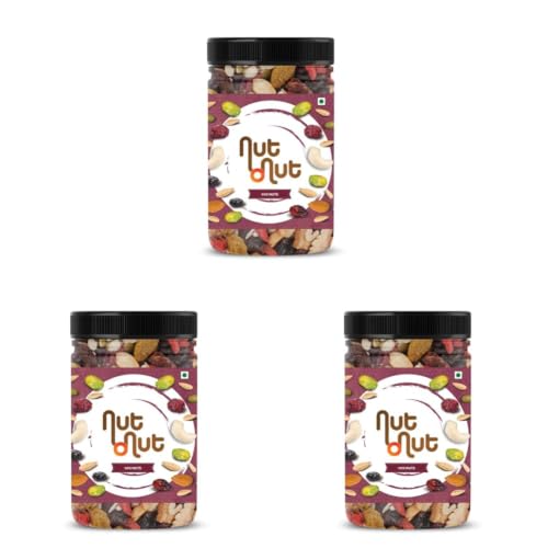Image of Nut O Nut Healthy Mix Dry Fruits (Almond,Cashew(W240),Walnut,Green And Black Raisin Cranberry,Sunflower Seeds,Pumpkin Seeds) Nuts (Jar Pack) 250G Power Of 9 Dry Fruits Protein Rich Snack Panchmeva