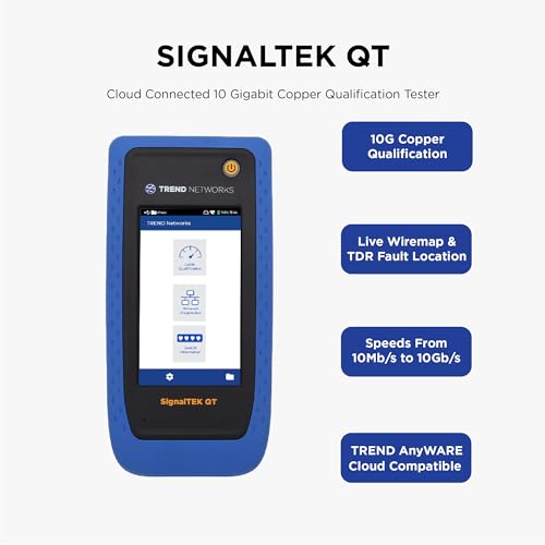Image of TREND Networks | SignalTEK QT | Upto 10G Copper Qualification Tester | Live Wiremap & TDR Fault Location | Wi-Fi Access Point Scan | Remote Access | Built-in PDF Reporting | R166002