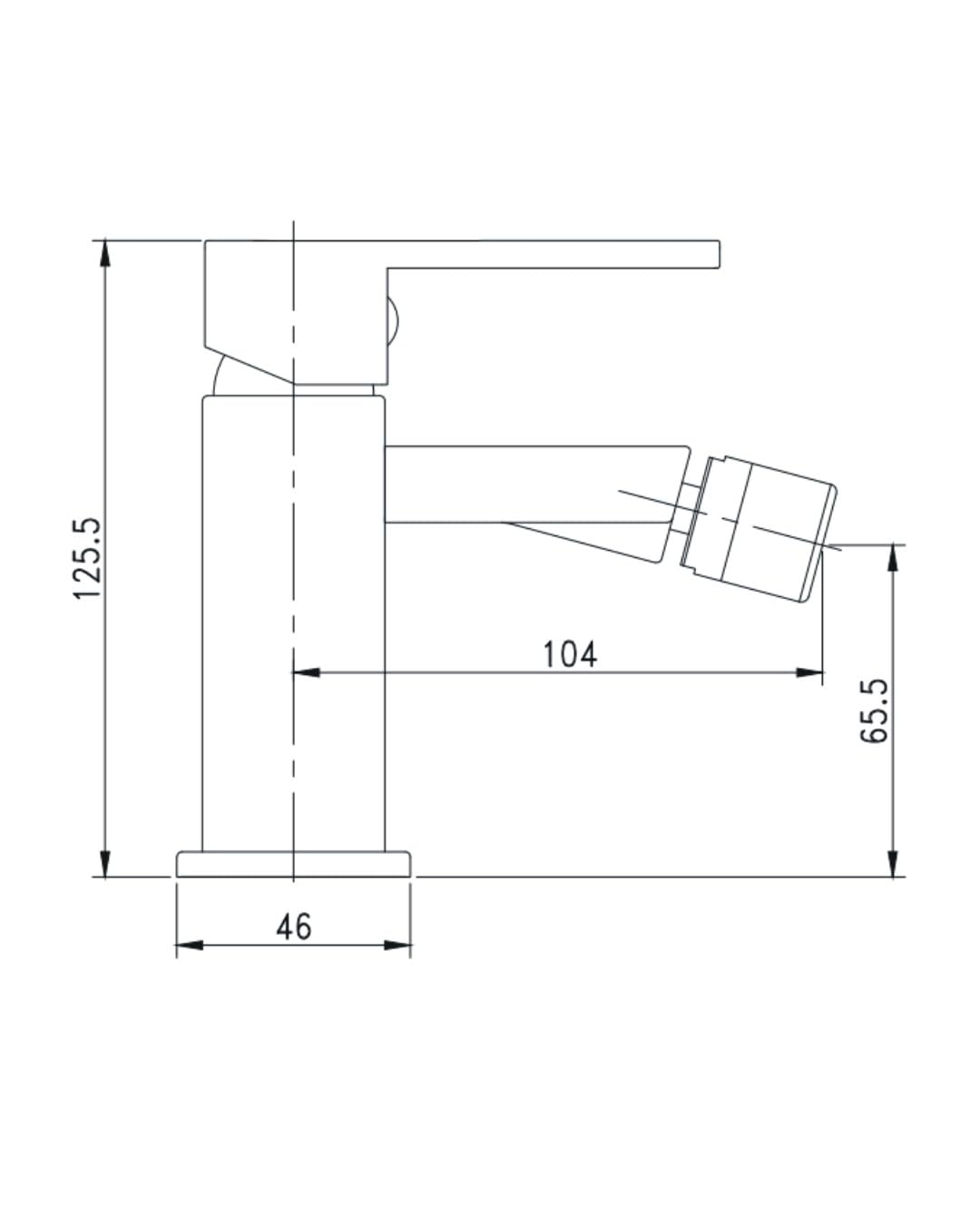 Rubinetto bidet monocomando - cromo - Boleco