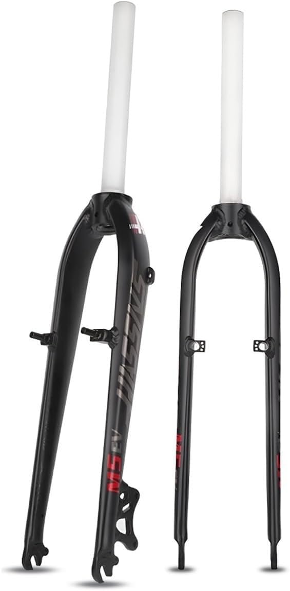 Horquilla Rígida para Bicicleta Montaña 26 Y 27,5 Pulgadas, 1-1/8 Pulgadas, Sin Rosca, con Freno Disco Recto/V-Brake, Horquilla Rígida Aleación Aluminio Ultraligera, QR 9 X 100 Mm A,27.5