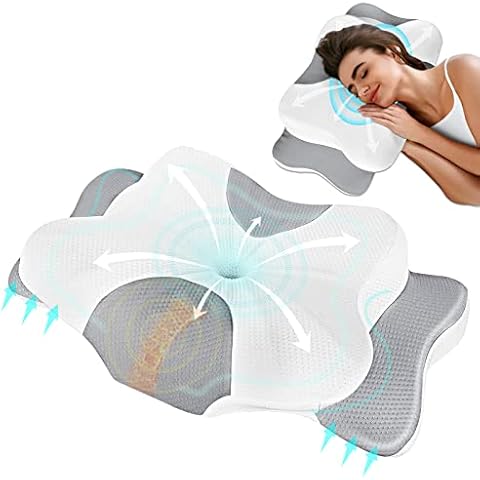 Almohada de espuma viscoelástica de contorno cervical MONKROY Cover