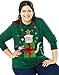 Just My Size Women's Size Plus Ugly Christmas Sweatshirt, Crazy Catmas/Emerald Night,...