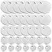 LUMINFLY Stainless Steel Blank Dog Tags, 100-Pack Round Id Discs for Pet Identification, Craft Pendants for Dogs and Cats