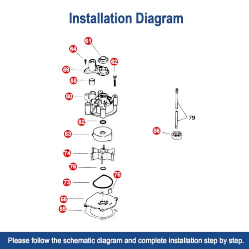 Image of MARKGOO Water Pump Repair Kit 5001594 for Johnson Evinrude 65-300 HP