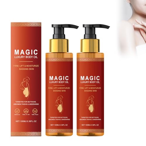 Aceite Corporal Mágico Reafirmante x2 Unidades - Reafirmante con Colágeno para Aclarar y Nutrir la Piel, Aceite Corporal Mágico de Lujo para Mujer con Vitamina E, Ideal para Rutinas de Blanqueamiento