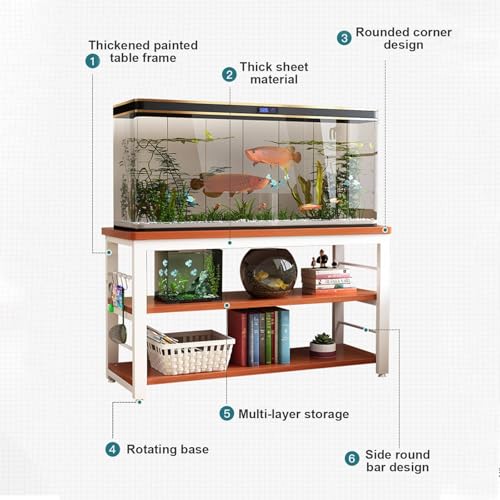 Support d'aquarium à double couche pour bureau et maison moderne - 4
