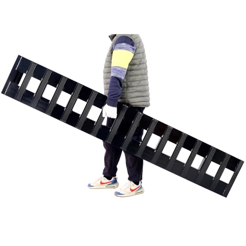 Rampas de carga pesada con gancho superior para fijación, rampas universales para motocicletas, tractores, ATV/UTV, 84" x 14", capacidad 8800 lb, par de 2 rampas, aluminio con recubrimiento negro miniatura 6