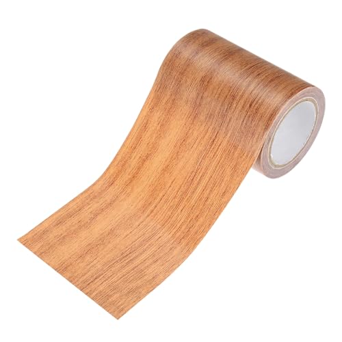 Image of M METERXITY 1-Roll Wood Grain Repair Tape, 3.15in x 15ft Textured Realistic Self-Adhesive Wood Floor Tape Contact Paper for Furniture /Floors /Home [Chocolate Oak]