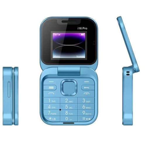 Galeyyu Téléphone Portable pour Personnes Âgées | Conception À Clapet Rechargeable 128 × 160 | Téléphone Portable avec Caméra Arrière HD, Convivial pour La Communication