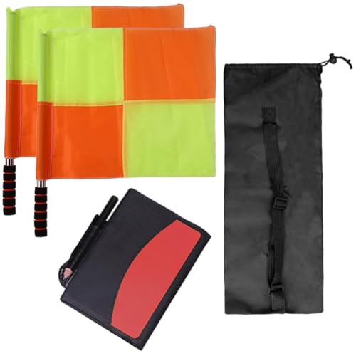 Kit de árbitro de fútbol con banderas, tarjetas y silbato miniatura 1