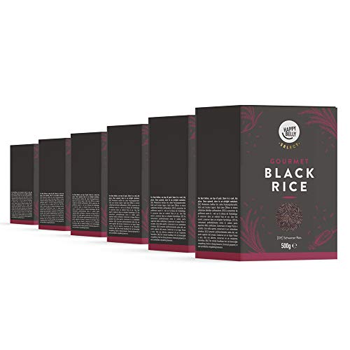 Marca Amazon - Happy Belly Select Arroz Negro, 500g x 6