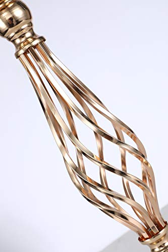 Lanlong 2Pcs Metal Gold Candle Holders Road Lead Table Centerpiece Stand Pillar Candlestick For Wedding Candelabra Flowers Vases #TOP5