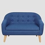 AFBKSS&BB Kids Chair, Double seat Children Reclining Couch, Toddler Preschool Sofa Living Room Child Sofa Chair Baby Sofa Bed (Blue)