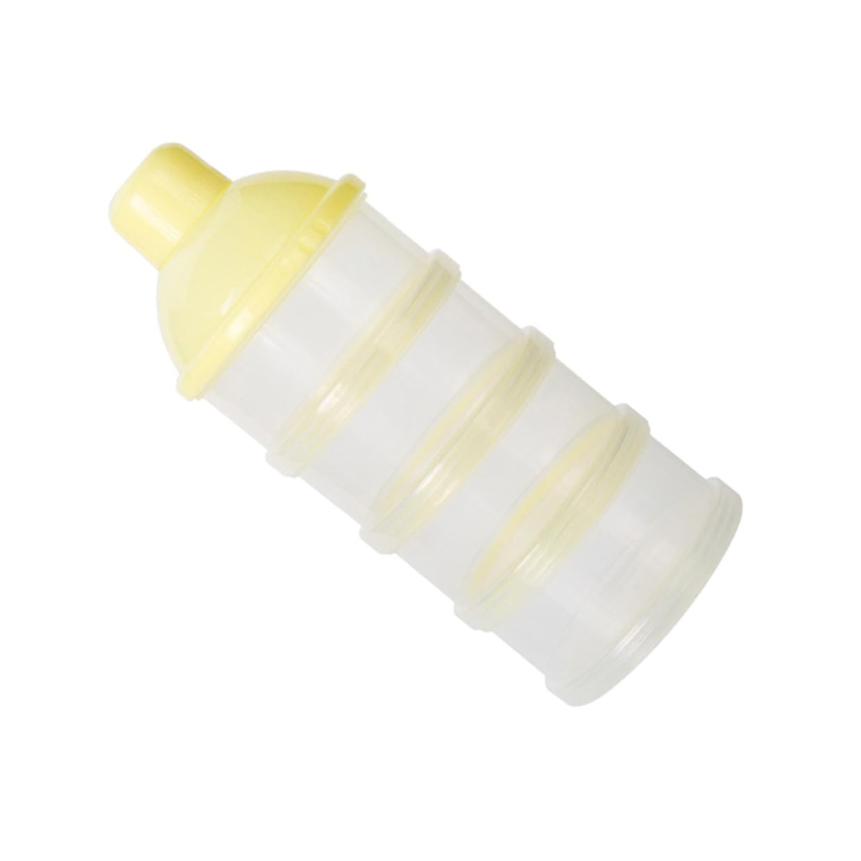 Portable Formula Dispenser High Capacity Detachable Milk Powder Container Non-Spill Stackable Snack Storage Box for Travel Feeding Food Grade PP Yellow