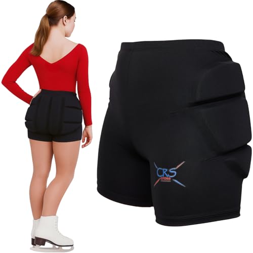 CRS Cross Padded Figure Skating Shorts. Crash Pad Pants for Roller, Inline, Ice...
