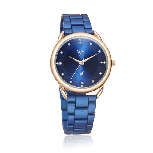 Fastrack Vyb Charmer Quartz Analog Blue Dial Stainless Steel Strap Watch for Girls-FV60007KM01W (B0CT8RB6BM) Amazon Price History, Amazon Price Tracker