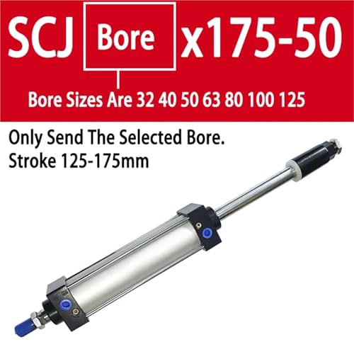 Vérin pneumatique SCJ40 double effet avec course réglable en aluminium